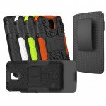 Wholesale Samsung Galaxy S5 Rugged Hybrid Case Stand and Holster Clip (Black)